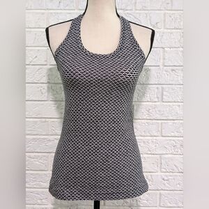 Lululemon Cool Racerback Nulu Monochromic Black & White Tank Top Yoga Run Gym